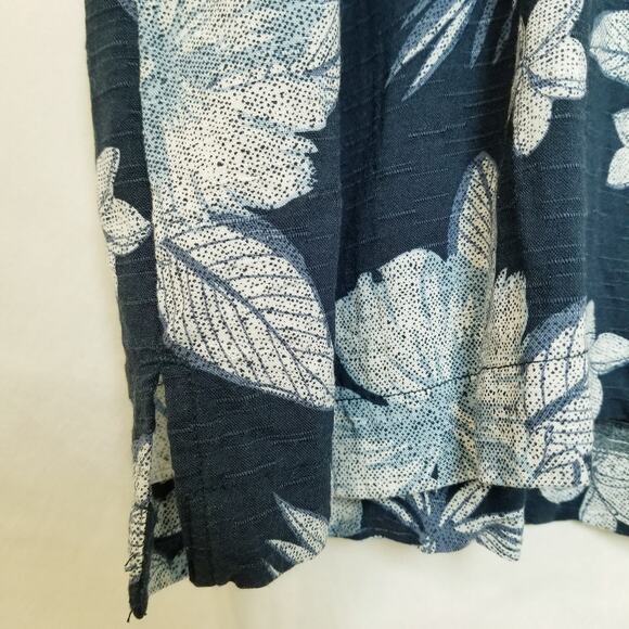 GEORGE Button Up Shirt Men's Short Sleeve Blue Floral Tropical Size 2XL ( 50-52) - Picture 2 of 10